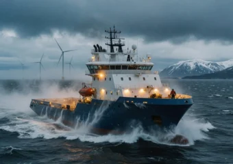 Norway maritime cluster offshore support vessel at sea
