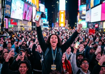Pokémon Go 10th anniversary Times Square raid moment