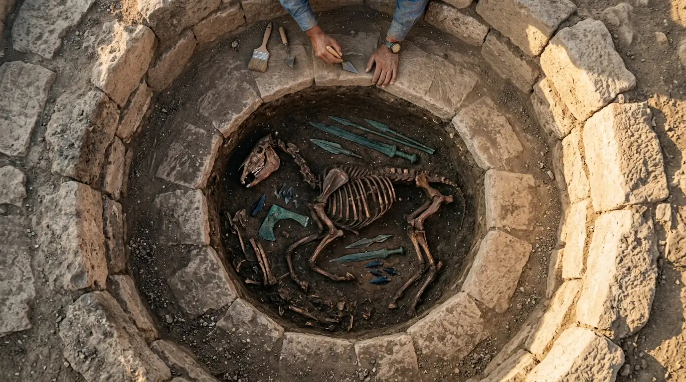 Shamiram archaeological site Late Bronze Age tomb chamber excavation