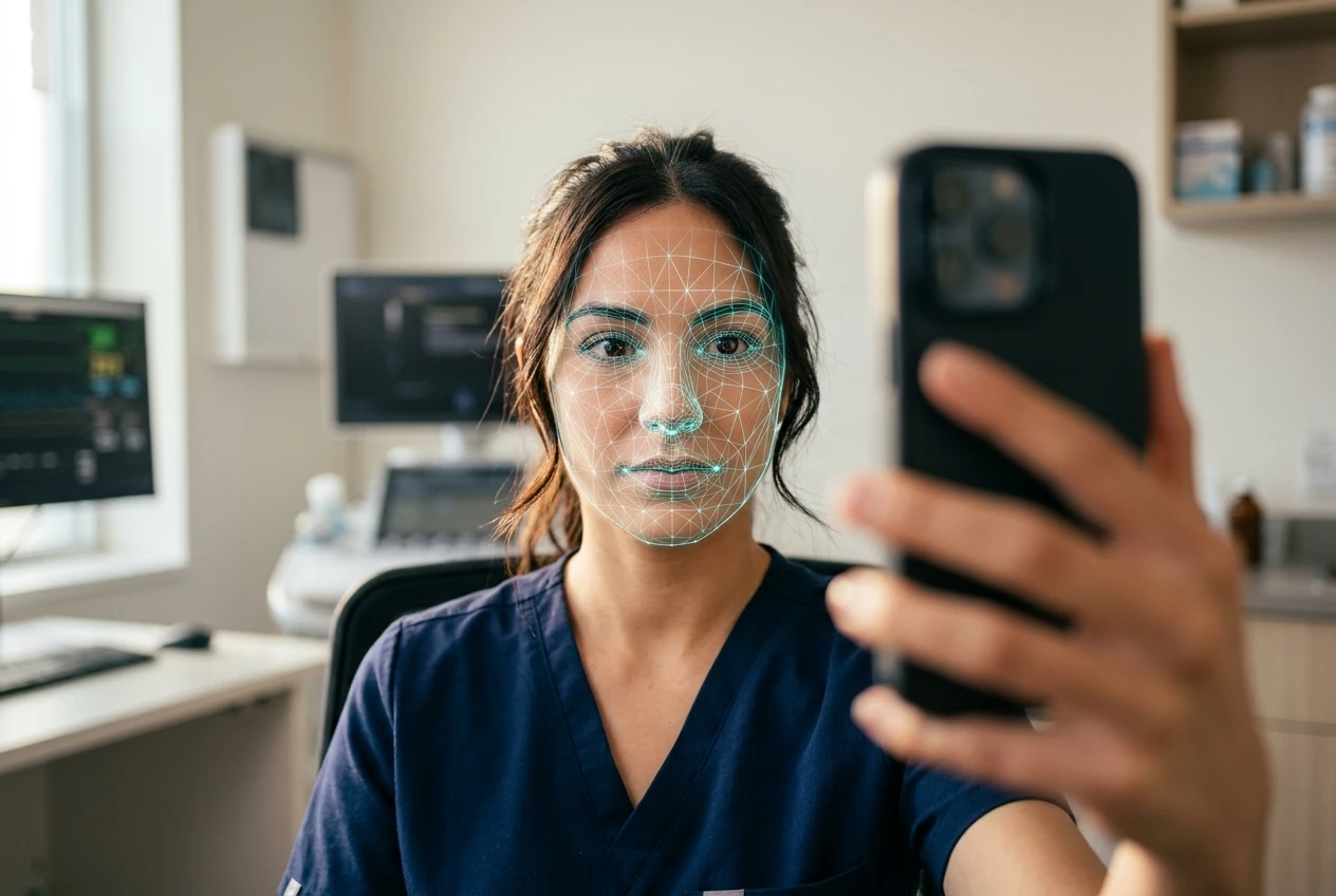 smartphone camera vital signs app face tracking mesh