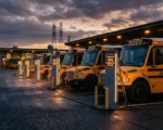V2G electric school buses returning power to the grid during heat wave