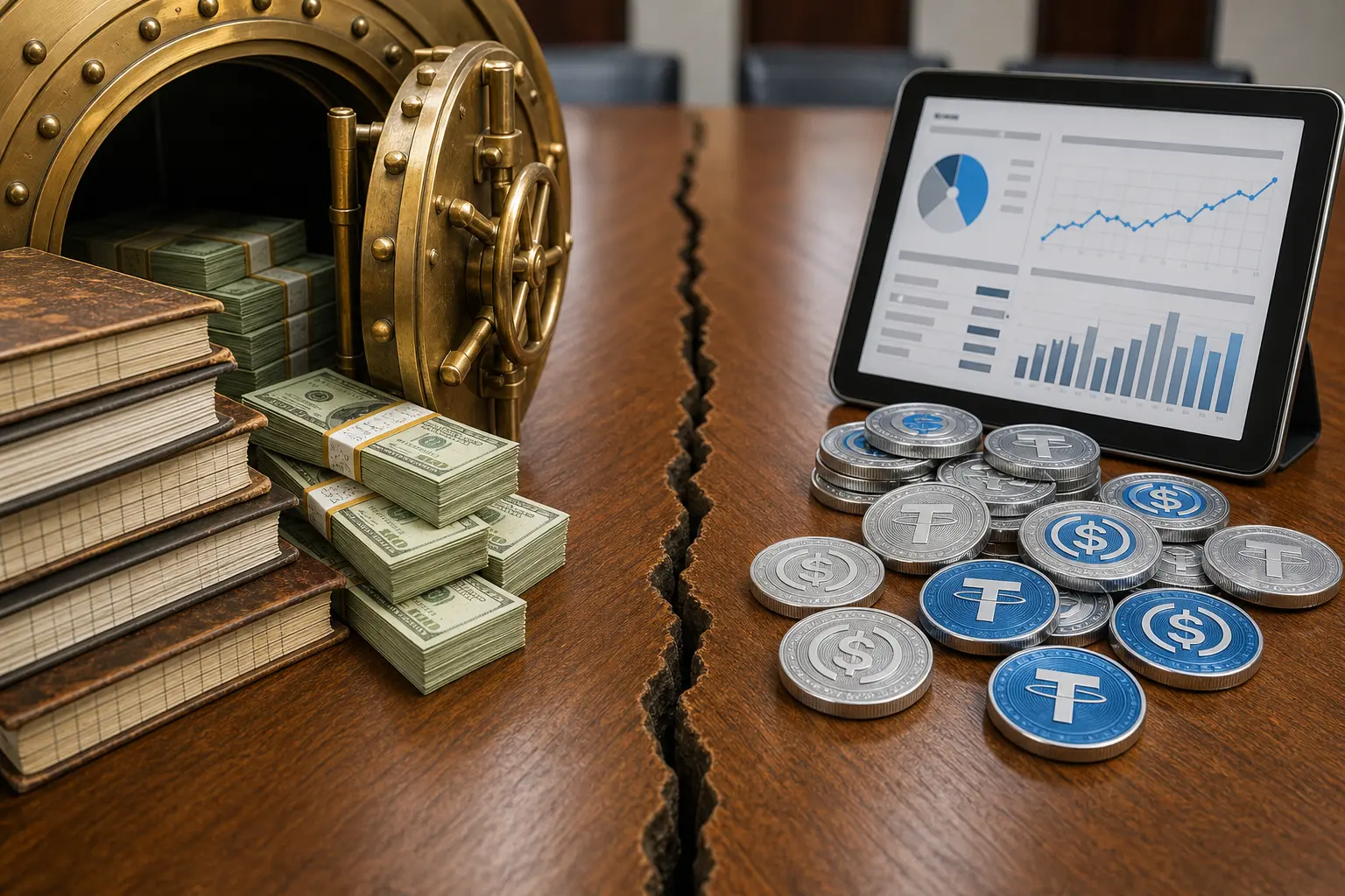 banks versus crypto CLARITY Act stablecoin yield fight Senate