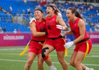 Canada women flag football world champions 2026 Olympic qualification