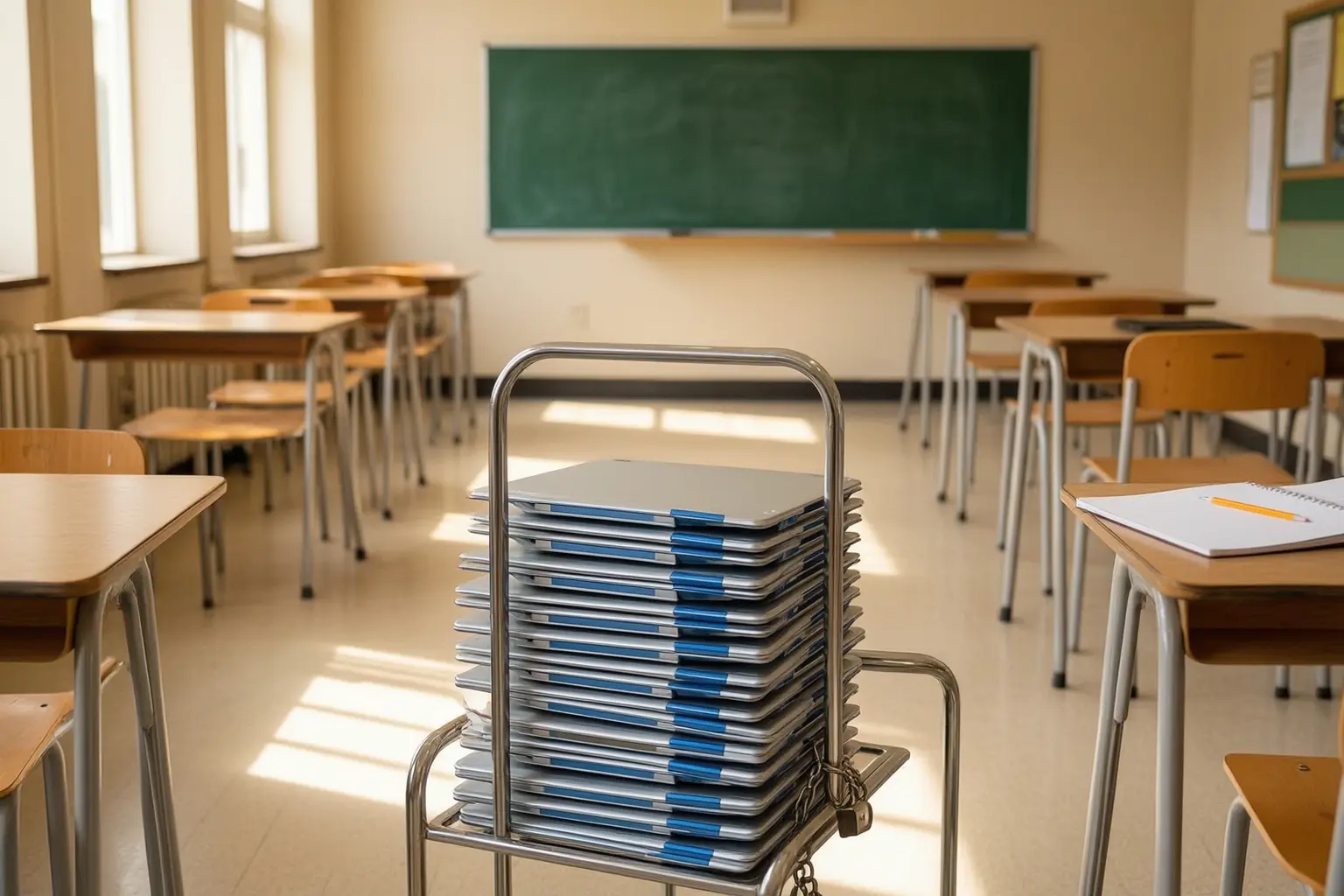 Chromebook cart locked classroom Big Tech schools AI reckoning