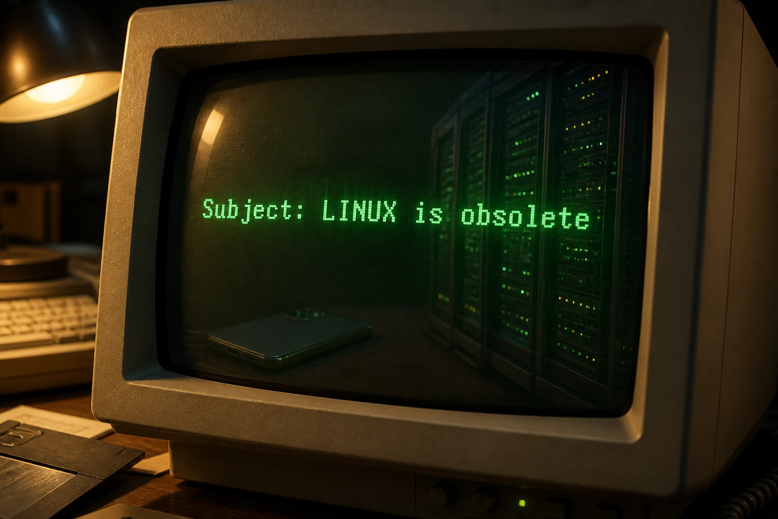 Tanenbaum Linux obsolete 1992 prediction monolithic kernel success