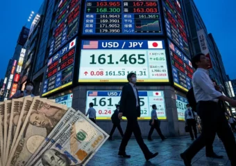 US Japan yen intervention dollar exchange rate boards Tokyo