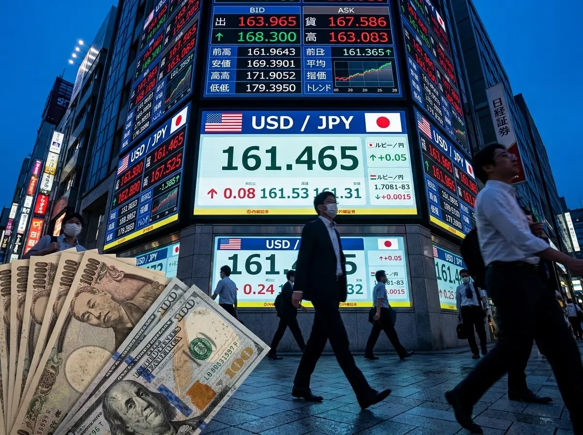 US Japan yen intervention dollar exchange rate boards Tokyo