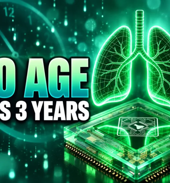 Rentosertib AI drug biological age clocks fall 3 years