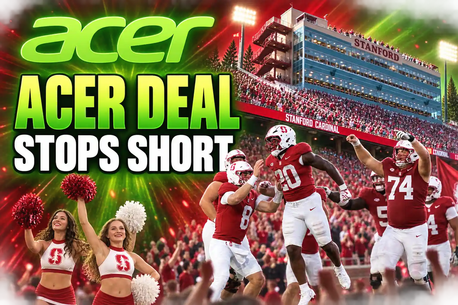 Acer Stanford Athletics partnership one football Saturday