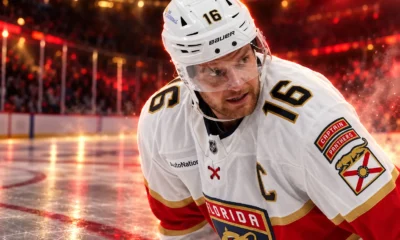 Barkov left leg scare in San Jose loss
