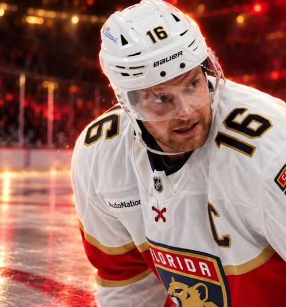Barkov left leg scare in San Jose loss