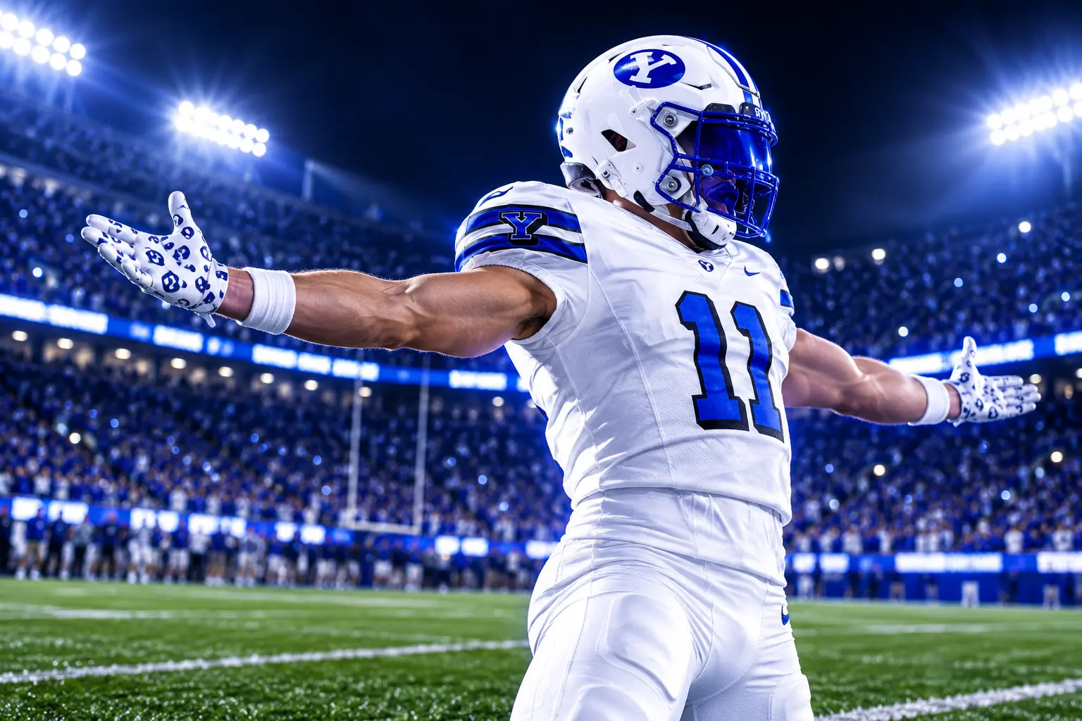 BYU 1996 throwback uniforms Kansas State 38-9 win
