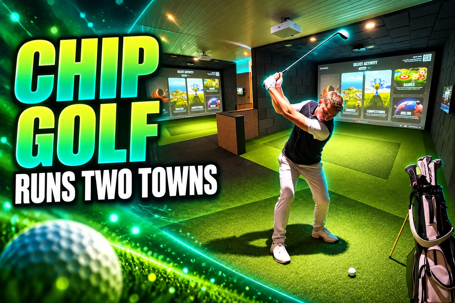Chip Golf Studio Telford Trackman indoor golf