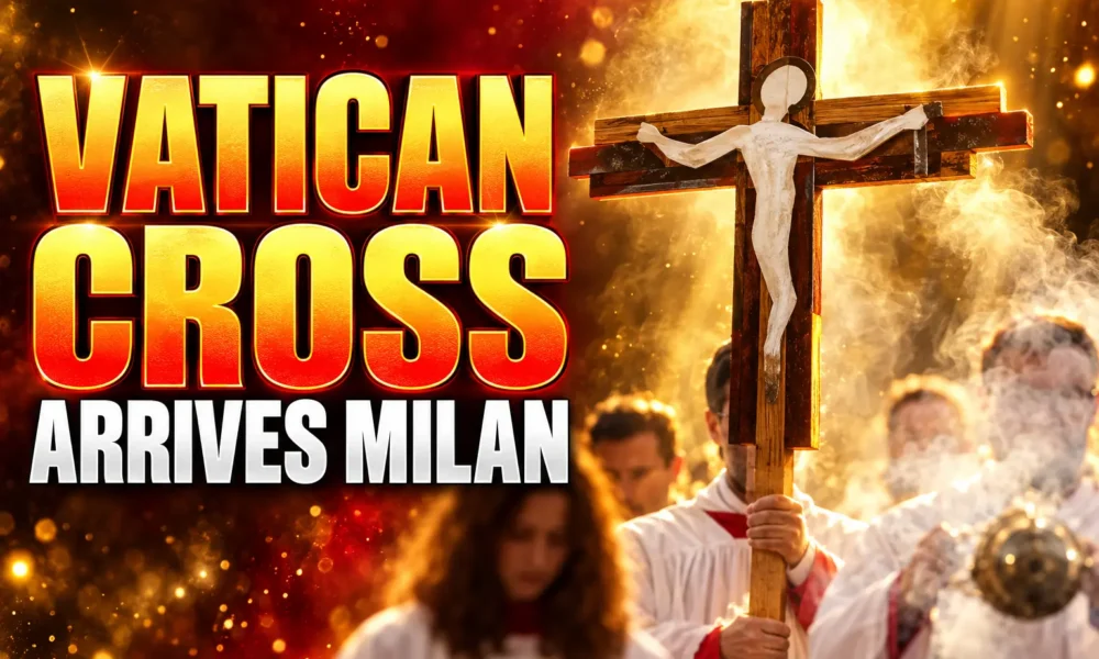 Cross of Athletes arrives at San Babila in Milan