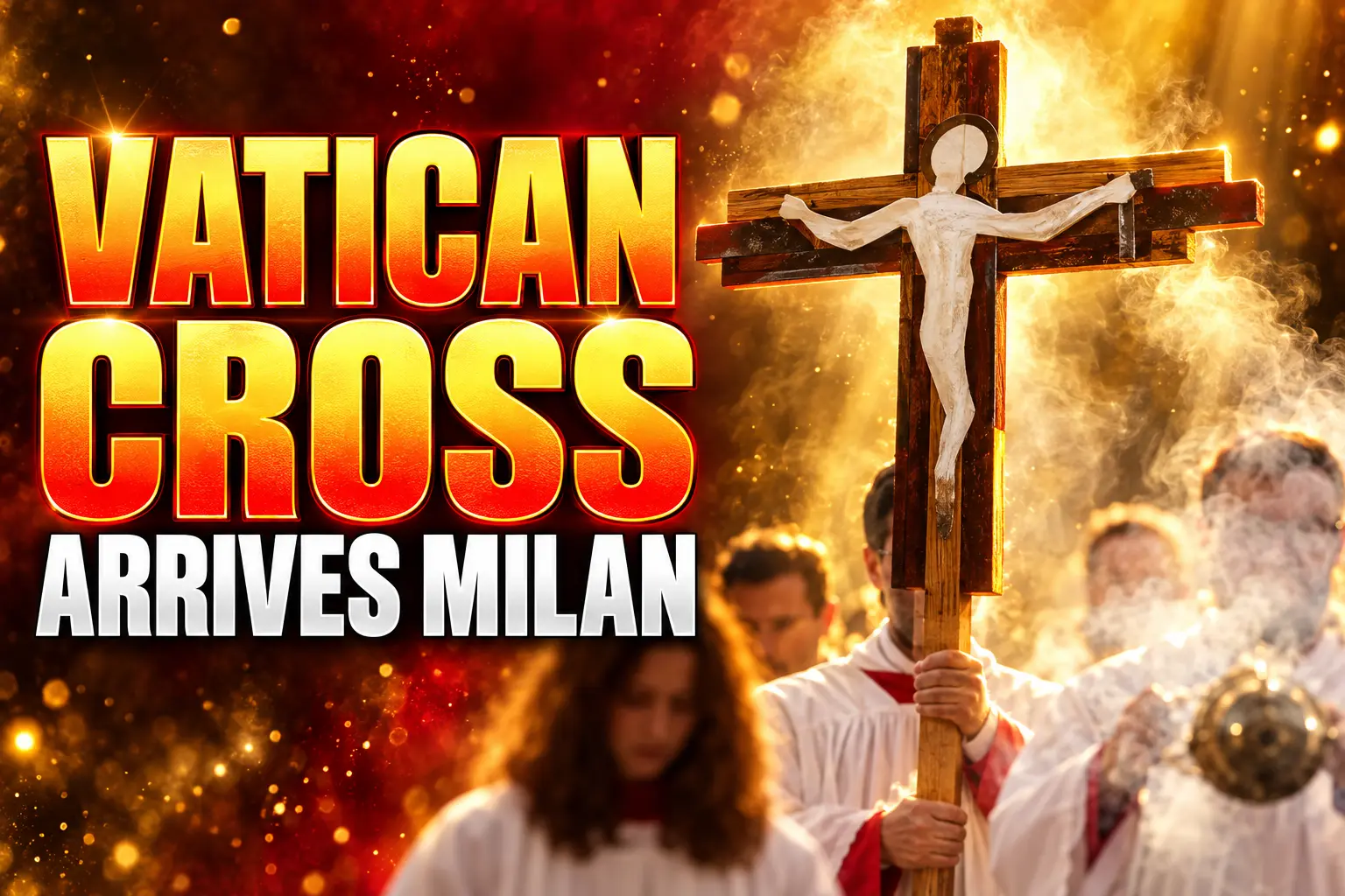Cross of Athletes arrives at San Babila in Milan
