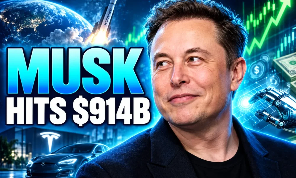 Elon Musk hits 914 billion Bloomberg ranking