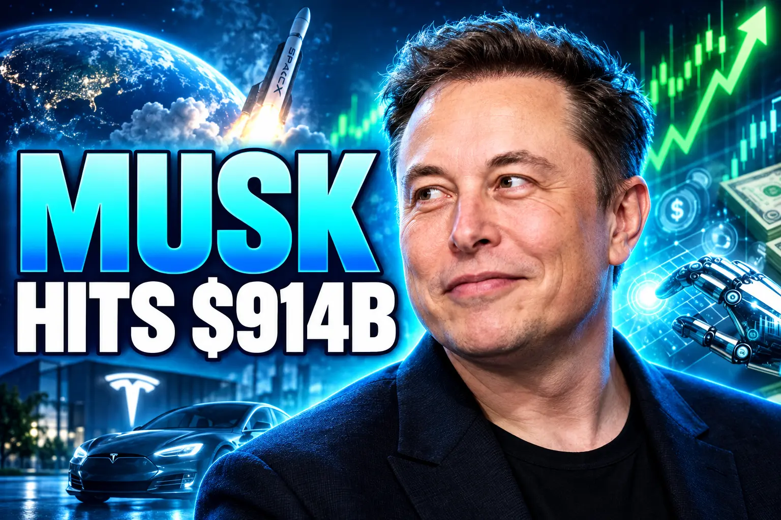 Elon Musk hits 914 billion Bloomberg ranking