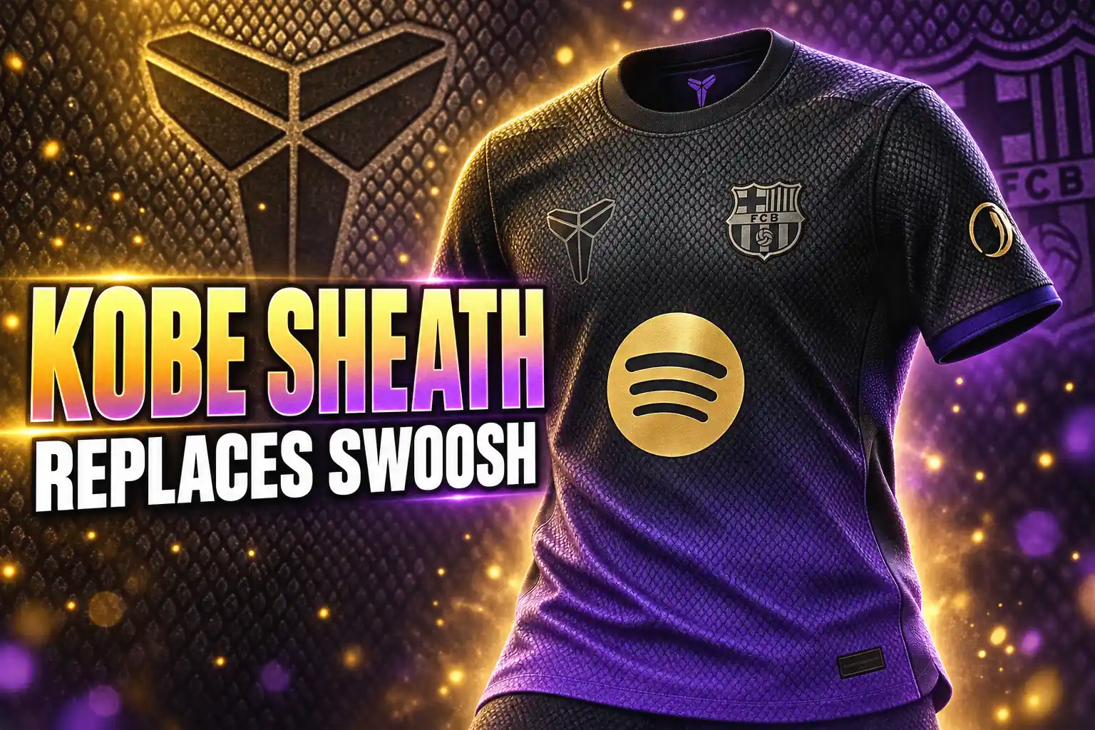 FC Barcelona Kobe Bryant away kit Sheath logo