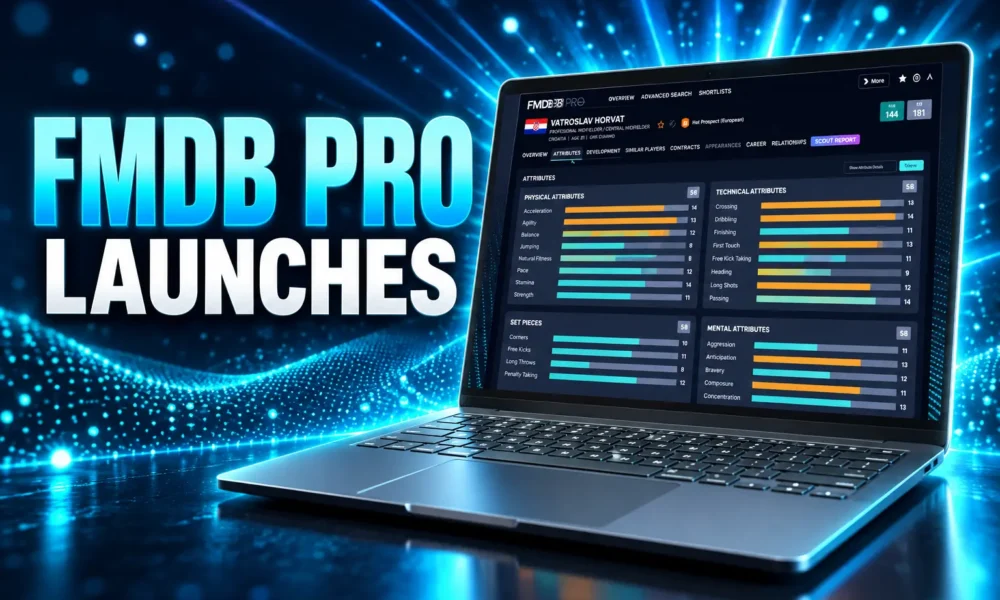 FMDB Pro Football Manager scouting database for clubs