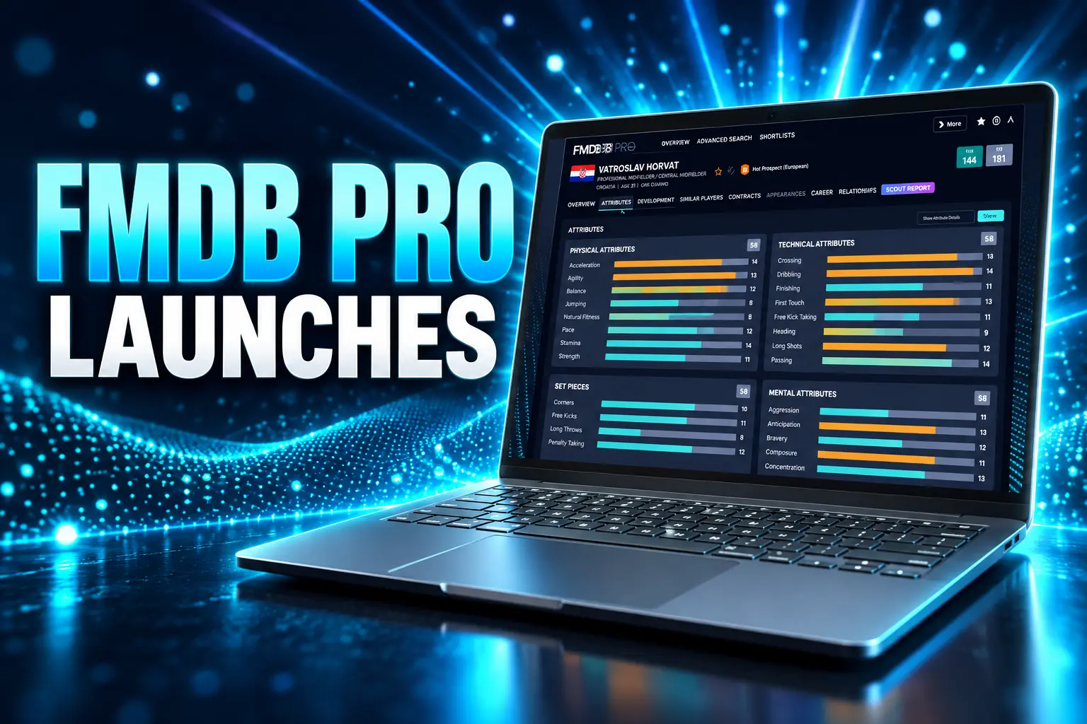 FMDB Pro Football Manager scouting database for clubs