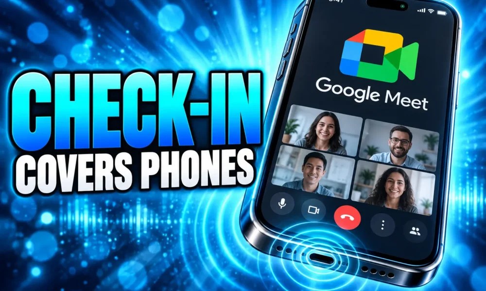 Google Meet auto check-in covers phones ultrasound
