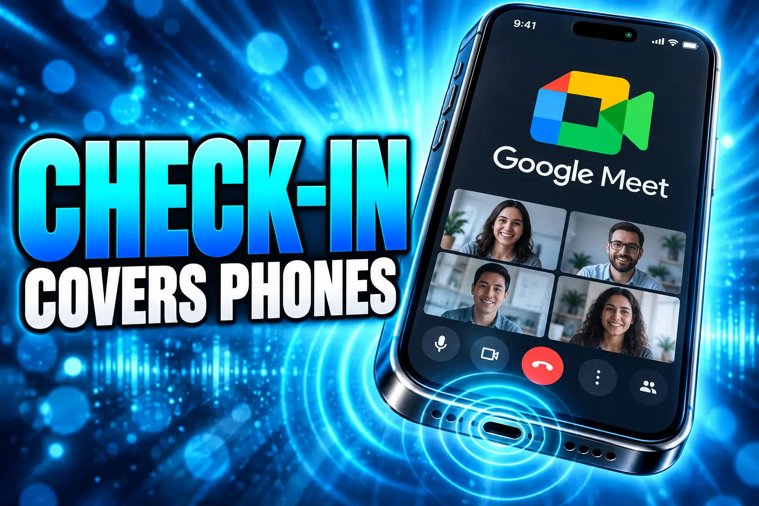 Google Meet auto check-in covers phones ultrasound