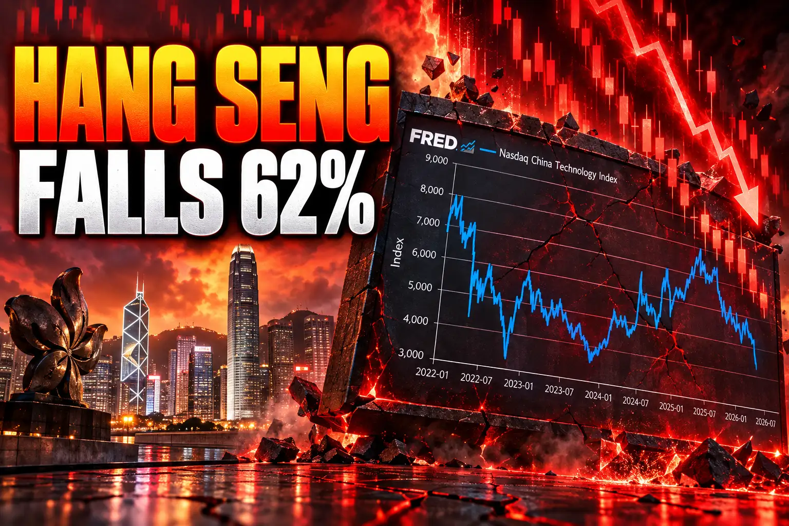 Hang Seng TECH 62 percent drop from 2021 peak