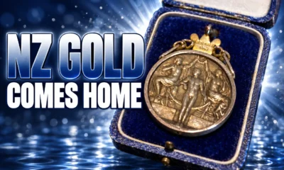 New Zealand first Olympic gold medal comes home