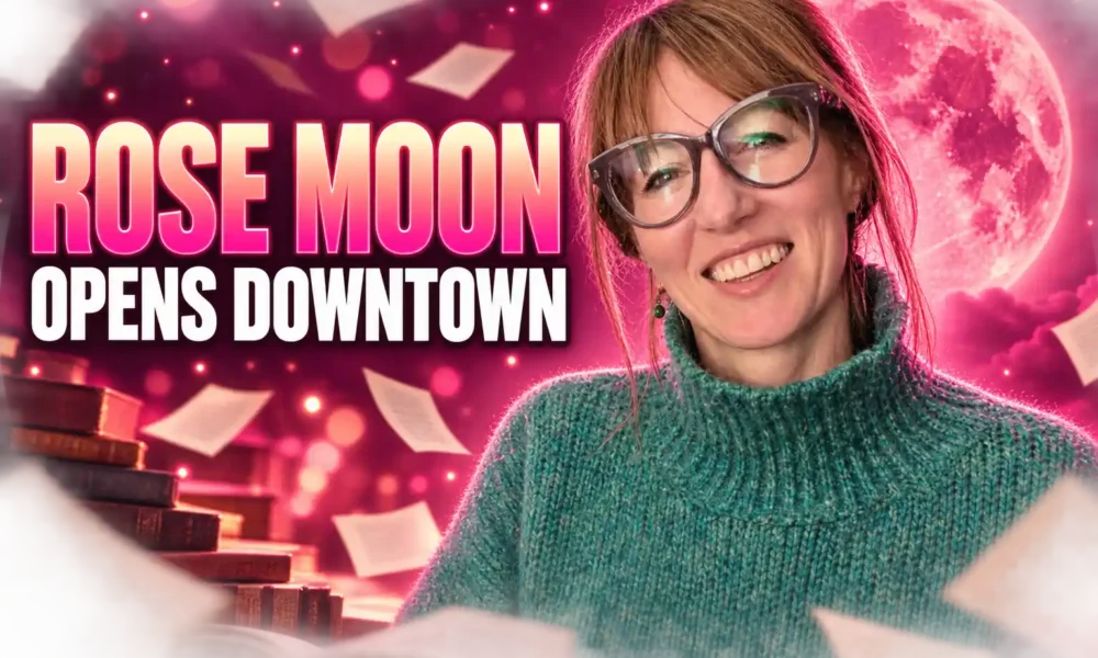 Natalie Appleton Rose Moon Books downtown Vernon opening