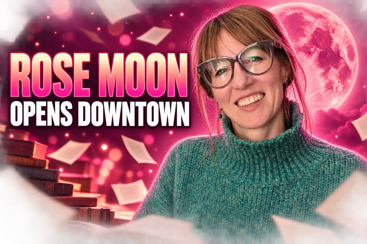 Natalie Appleton Rose Moon Books downtown Vernon opening