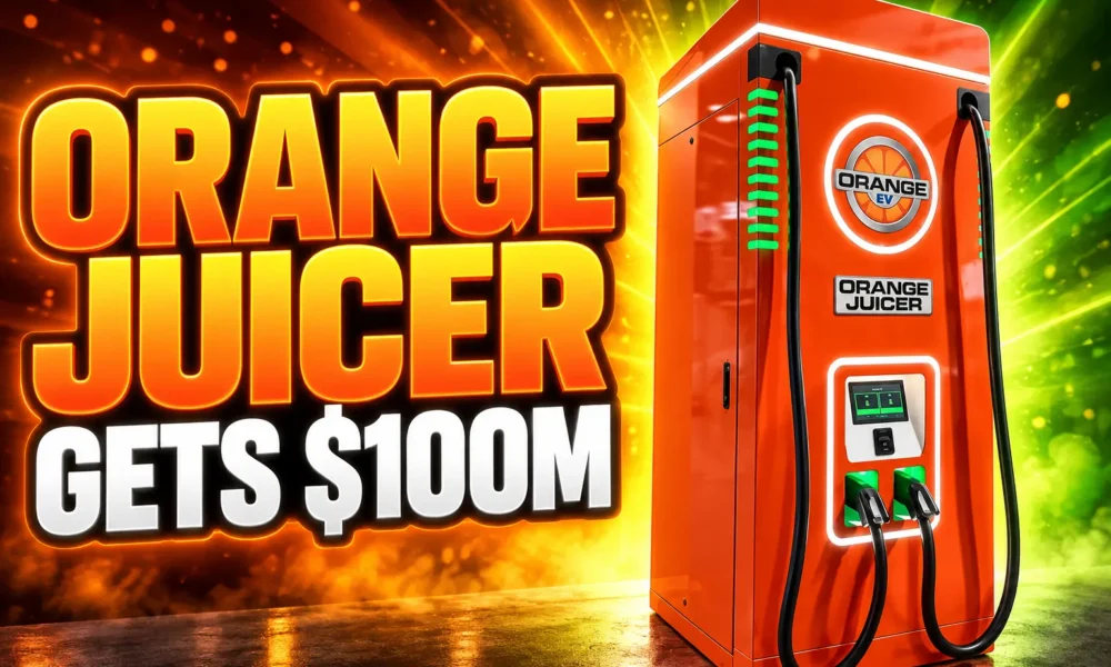 Orange EV Orange Juicer battery integrated DC fast charger ramp