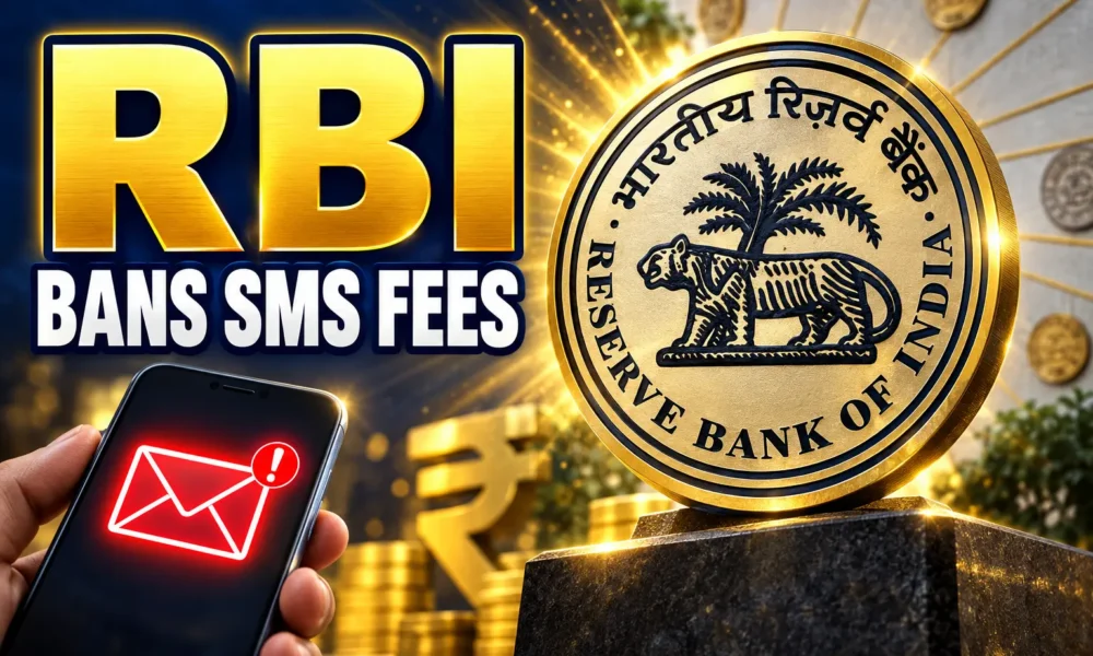 RBI bans bank SMS alert fees 2026