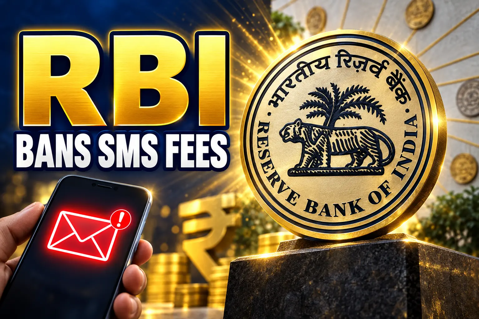 RBI bans bank SMS alert fees 2026