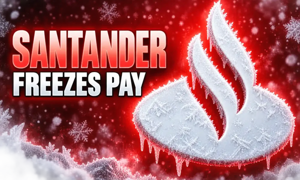 Santander UK pay freeze Navigator Global shutdown