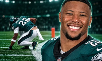 Saquon Barkley hamstring week-to-week Eagles London