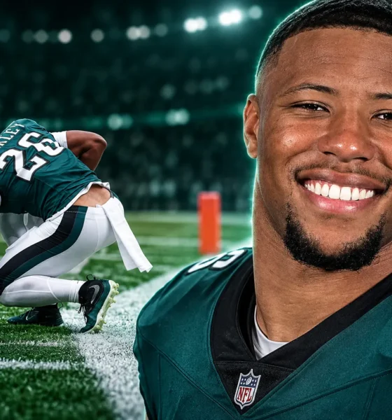 Saquon Barkley hamstring week-to-week Eagles London