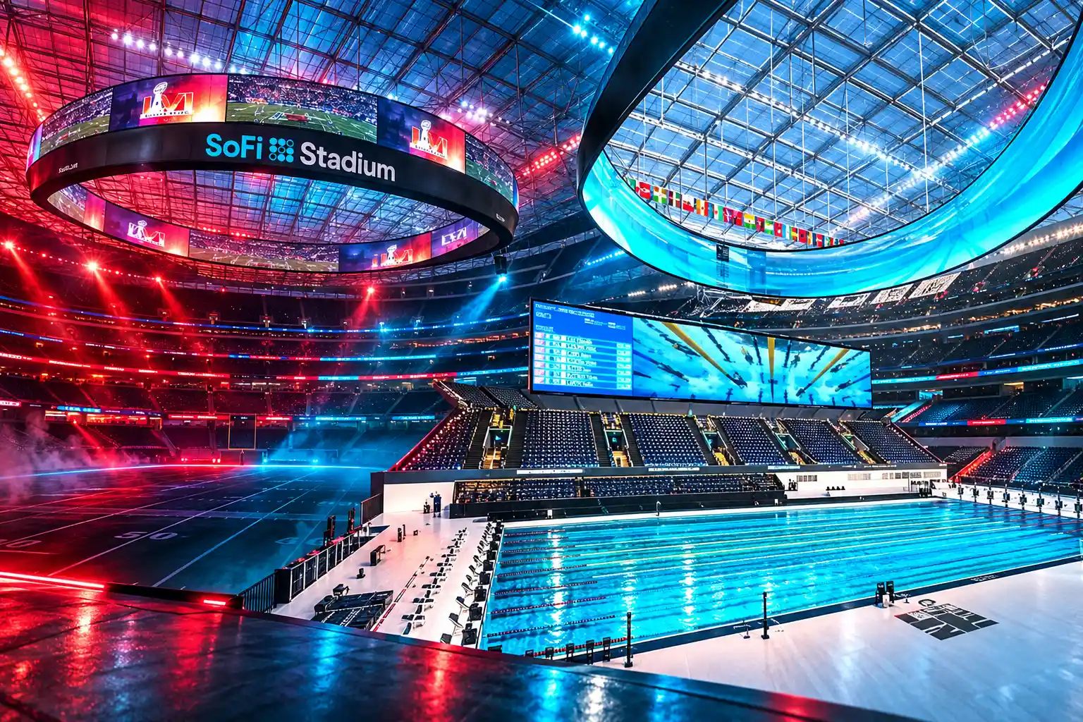 SoFi Stadium 2028 Olympic swimming venue in Inglewood