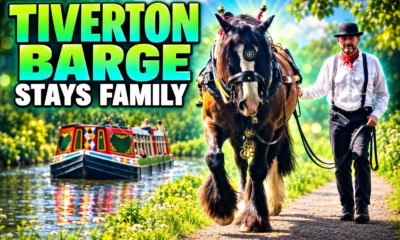 Tiverton Canal Company horse-drawn barge family handover