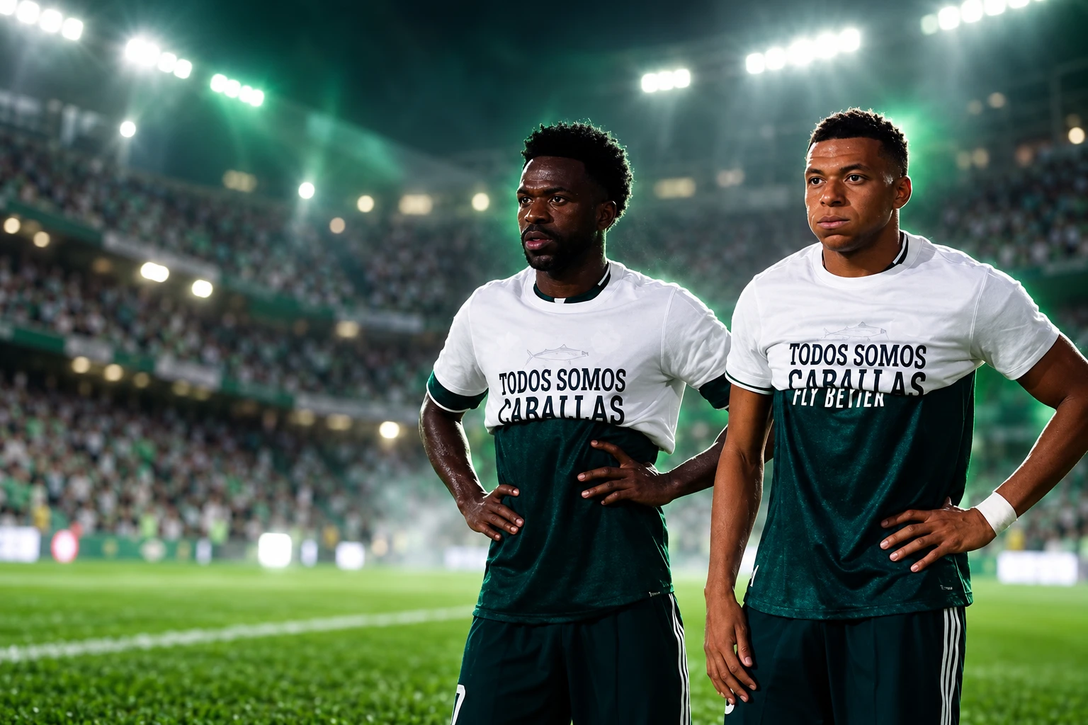 Vinicius Mbappe hide Ceuta shirt before Elche