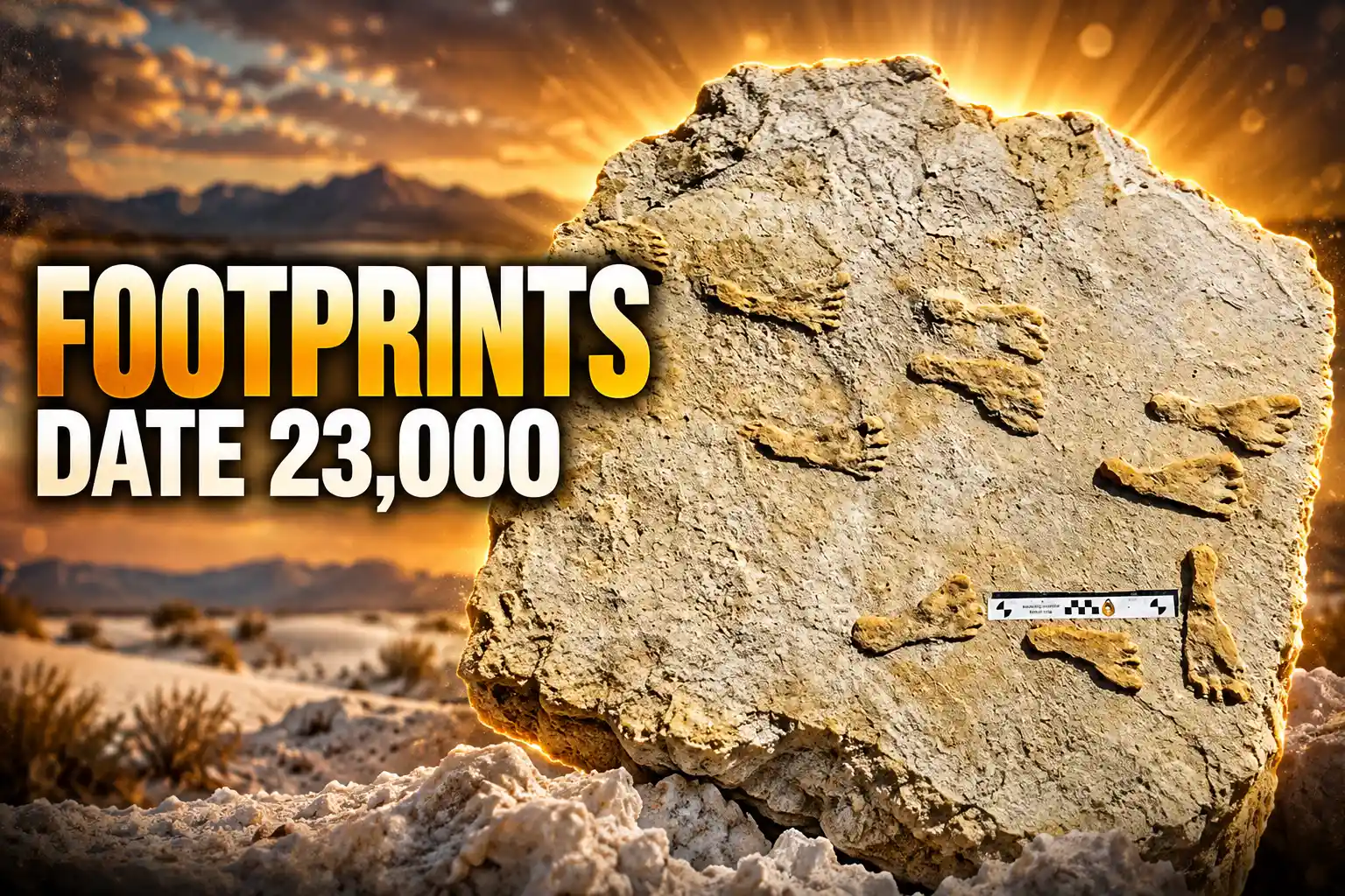 White Sands footprints date 23000 years Ice Age