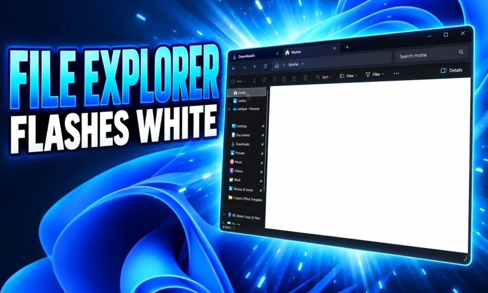 Windows 11 KB5070311 File Explorer dark mode flash