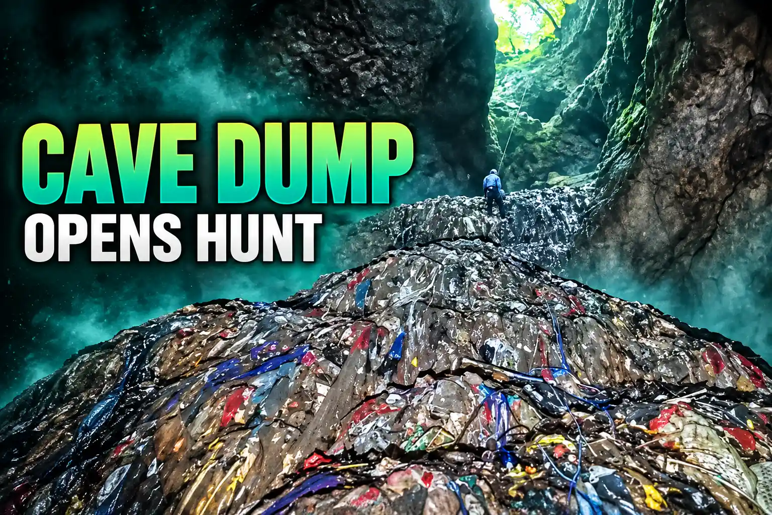 Zhangjiajie karst cave dump 51 tonnes national hunt