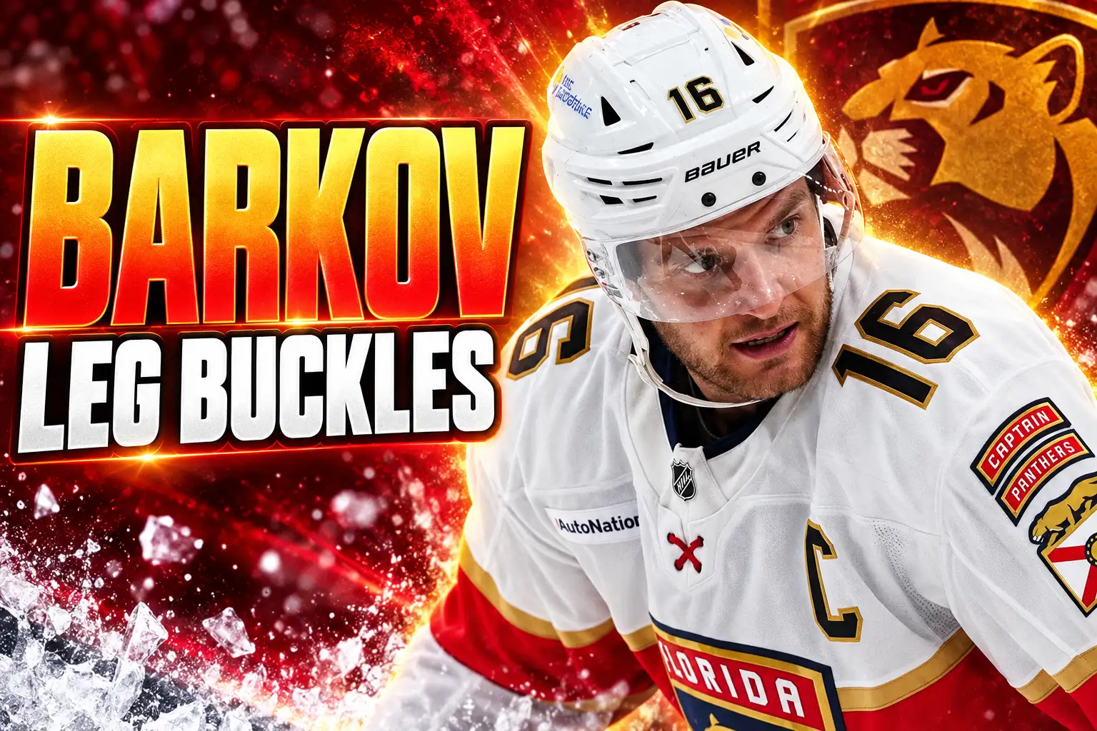 Aleksander Barkov Panthers left leg injury San Jose