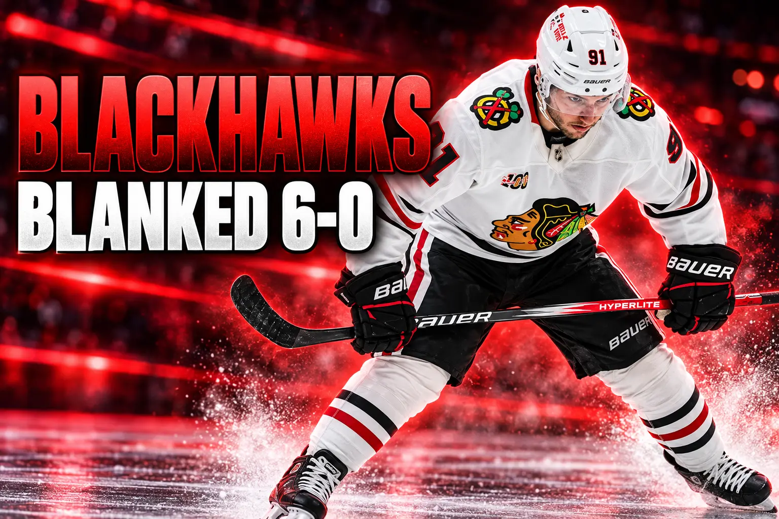 Blackhawks 6-0 shutout loss to Utah Mammoth