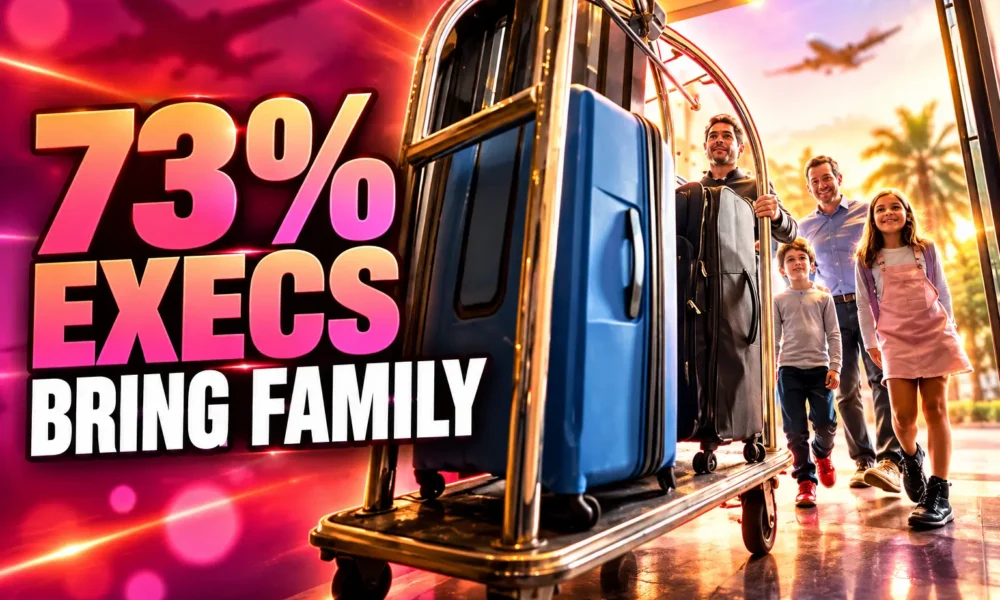 business travelers bringing family on work trips