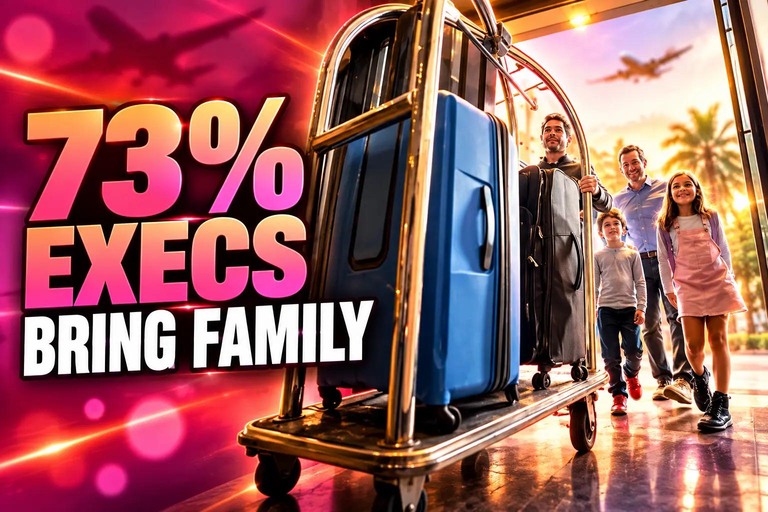 business travelers bringing family on work trips