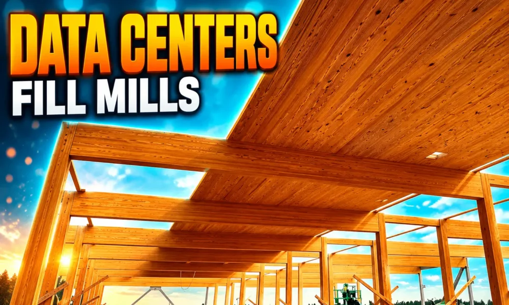 mass timber data centers Amazon Meta Microsoft CLT