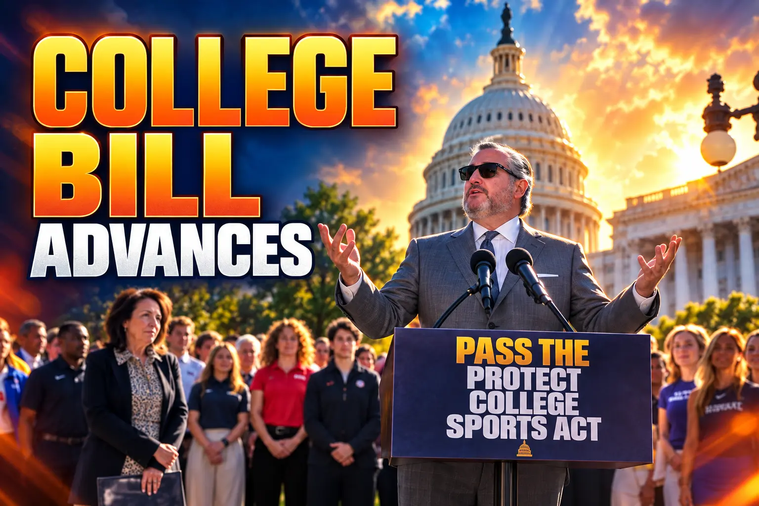 Protect College Sports Act Senate cloture athlete pay cap