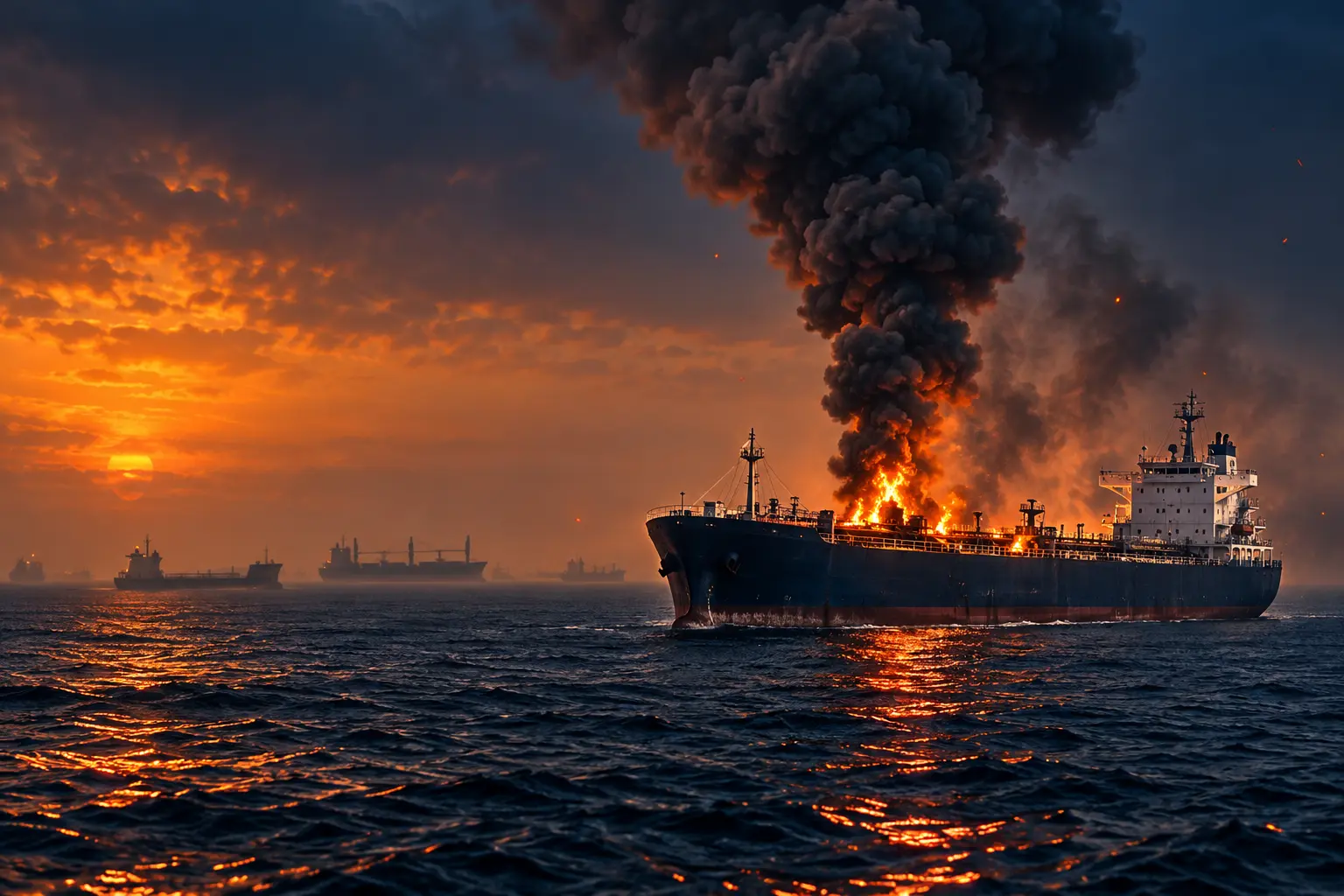 Tanker hit by projectiles north of Qatar