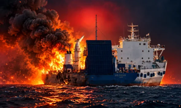 Tanker hit by projectiles north of Qatar